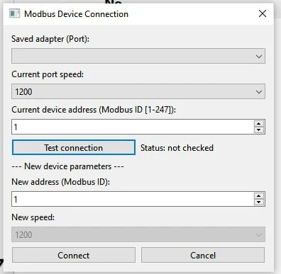 Налаштування Modbus RTU